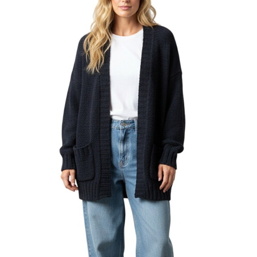 Vintage American Eagle Women's Medium Cardigan Open Knit Soft Cozy Cabincore
